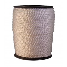 MULTILON KOORD 160/4 MM 16-KOPS WIT + BLAUWE MERKDRAAD HASPEL (A)