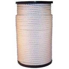 NYLON KOORD GEVLOCHTEN ZONDER KERN WIT 100M 1,5MM