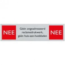 BORD ALULOOK NEE NEE RECLAMEDRUKWERK 165X44 MM ZELFKLEVEND