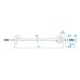 WINDHAKEN MET 2 SCHROEFOGEN 5.25X160 RVS A2