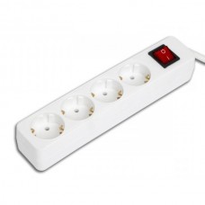 STEKKERDOOS 4V+KNOP 3,0M 3X1Q WIT