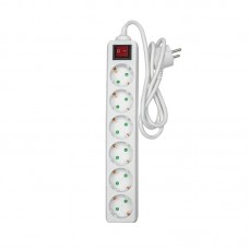 STEKKERDOOS 6V+KNOP 5,0M 3X1,5Q WIT