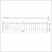 SCHUIFROOSTER 650 X 90 MM ALU. WIT
