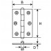 H161-25252102 / SMALSCHARNIER 25X25X1,6MM VASTE PEN MESSING