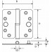 KOGELSTIFTPAUMELLE / RVS / RONDE HOEKEN / 89X89 MM / RECHTS /