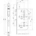 644/4-60 DR.2+4 TOILET/BADKAMERDEURSLOT, DM60MM, WC72MM, KRUKGAT 8MM, VOORPLAAT STAAL GELAKT 20X235MM AFGEROND, MESSING DAG- EN NACHTSCHOOT, DR 2+4.
