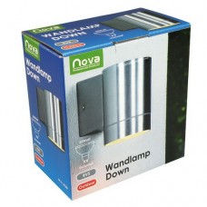 WANDLAMP 1V DOWN ALU GEBORSTELD Ø75MM +GU10 LED