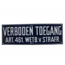 VERBODEN TOEG.WVS.461 12X35 CM PVC