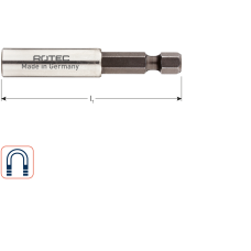 BITHOUDER OPTI-LINE, 1/4" E6.3X60, MAGNETISCH