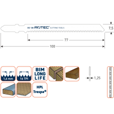DECOUPEERZAAGBLAD DC130 / T101AIF