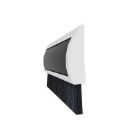 TOCHTSTRIP OPBOUW, ALUMINIUM PROFIEL, KUNSTSTOF ZWARTE INLAY DECO NYLON 0.15 950MM 15MM