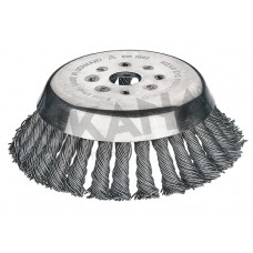 CONISCHE BORSTELKOP MET 36 PREMIUM METALEN VLECHTEN DIAMETER: 180 MM, BORING: 25,4 MM