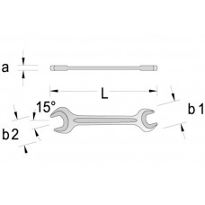 STEEKSLEUTEL DIN 3110 16 X 17MM