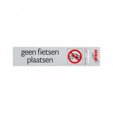 BORD ALULOOK GEEN FIETSEN PLAATSEN 165X44 MM ZELFKLEVEND