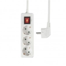 STEKKERDOOS 3V+KNOP 1,5M 3X1,5Q WIT