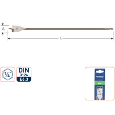 SPEEDBOOR LANG, 1/4" E6.3-BIT-AANSLUITING DIN 3126, ø10X400