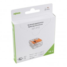 WAGO 2V VERBINDINGSKLEM T/M 4MM² 16 STUKS IN BLISTER