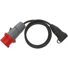 PROFESSIONAL ADAPTERKABEL CEE IP44 1,5M ZWART H07RN-F 3G1,5 CEE-STEKKER 400V/16A