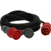 PROFESSIONAL CEE-VERLENGKABEL IP44 MET FASEOMVORMER 25M ZWART H07RN-F 5G2,5 CEE 400V/16A