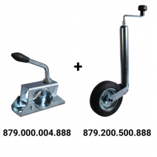 STEUNWIEL Ø48MM 200X50MM STALEN VELG + KLEM OPSCHROEFBAAR Ø48MM