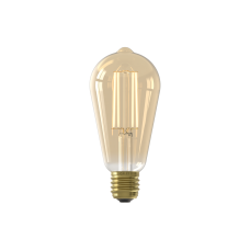 CALEX RUSTIEK ST64 GOUD MET DAG EN NACHT SENSOR STRAIGHT FILAMENT 220-240V 4.5W 470LM 2100K E27 NIET DIMBAAR