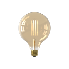 CALEX GLOBE G125 GOUD STRAIGHT FILAMENT 220-240V 4.5W 470LM 2100K E27 DIMBAAR MET LED DIMMER