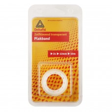 PLAKBAND ZELFKLEVEND TRANSPARANT TRANSPARANT 33 M X 12 MM