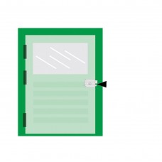 OPLEGDEURSLOT 50421.50.1 VOOR BUITENDEUREN, 38 TOT 42 MM DIK