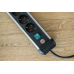 PREMIUM-ALU-LINE STEKKERDOOS MET USB 6-VOUDIG 3M H05VV-F 3G1,5