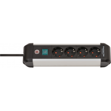 PREMIUM-ALU-LINE MET SCHAKELAAR 4-VOUDIG 1,8M H05VV-F 3G1,5