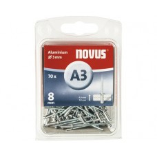 NOVUS BLINDKLINKNAGEL A 3 X 8 ALU 70ST