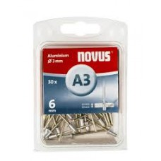 NOVUS BLINDKLINKNAGEL A 3 X 6 ALU 30ST