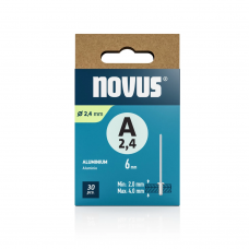 NOVUS BLINDKLINKNAGEL A 2,4 X 6 ALU 30ST