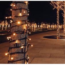 CONNECT DE LUXE 100LED CLASSIC 10M, 10CM AFSTAND TUSSEN DE LEDS, RUBBER KABEL ZWART