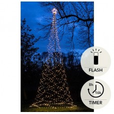 BOOM MET STER 836LED FLASH IP44 TRAFO INCLUSIEF PAAL EN 8 GRONDPENNEN D160H500CM CLASSIC WARM
