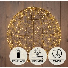 BAL METAAL 500LED FLASH IP44 TRAFO MET TIMER EN DIMMER D35CM CLASSIC WARM
