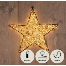 STER METAAL 300LED FLASH IP44 TRAFO MET TIMER EN DIMMER 36CM CLASSIC WARM