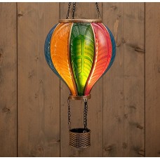 B.O. LUCHTBALLON 40LED MET VLAMEFFECT 29X50CM MULTI 2XAA IP44 BATTERYBOX AAN / 6/18H TIMER / UIT