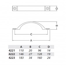 GREEP 160MM OPSCHROEVEND NATUREL