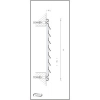 SCHOEPENROOSTER 300 X 90 MM ALU. WIT