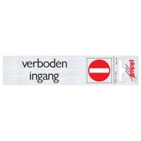 BORD ALULOOK VERBODEN INGANG 165X44 MM ZELFKLEVEND