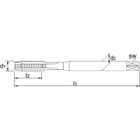 INTERNATIONAL TOOLS ECO PRO HSS-E MACHINETAP DIN 371 METRISCH, IN ETUI, VOOR DOORLOPENDE GATEN M4